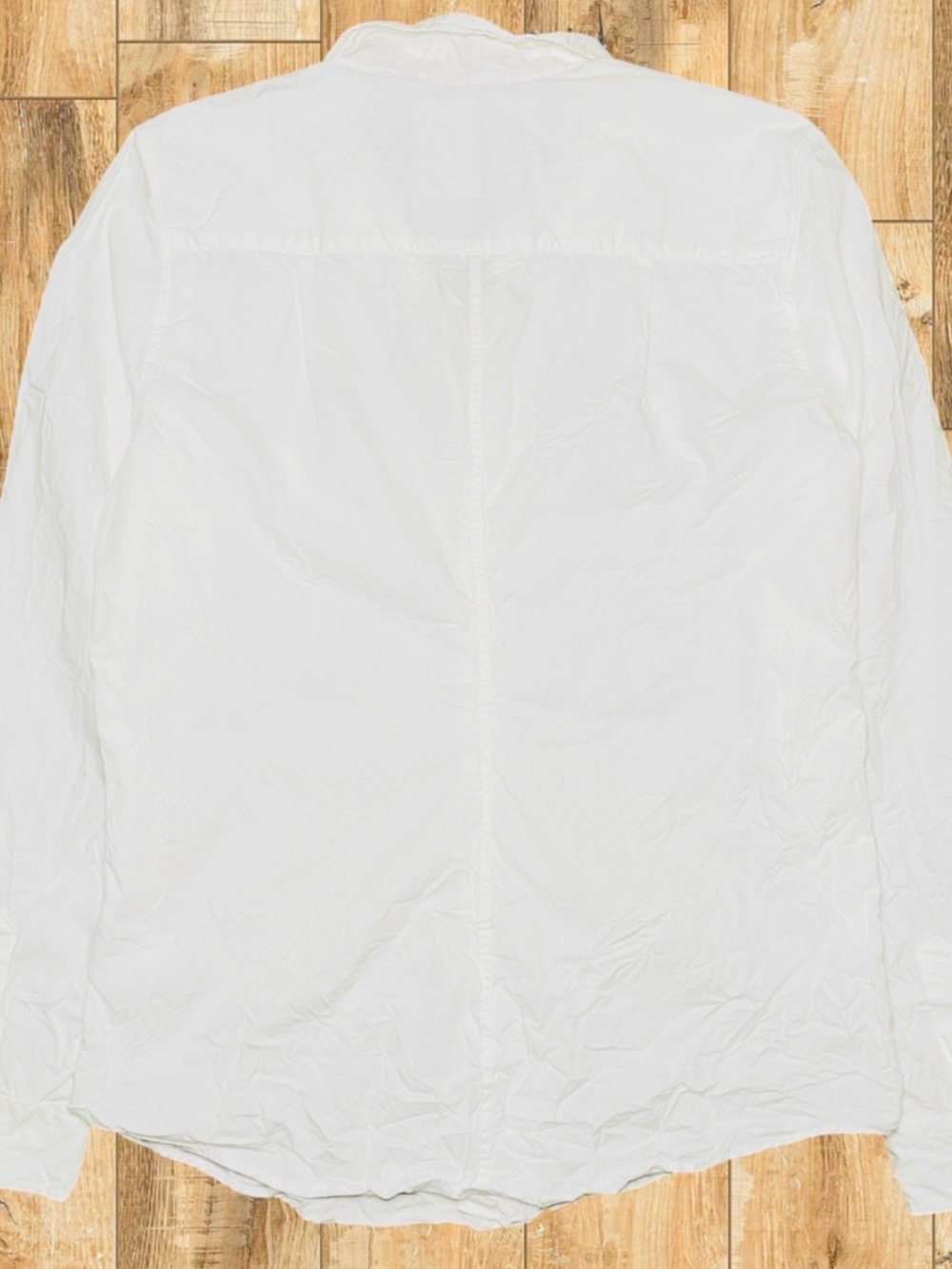 Frank & Eileen Barry Shirt Blouse Womens XL White Button Up CRINKLE Fabric - Picture 2 of 6